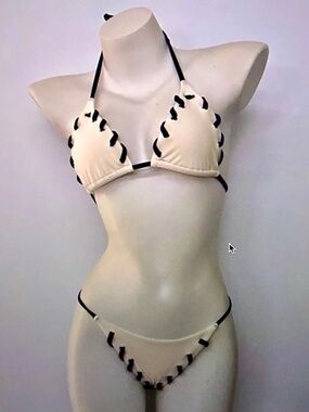 SBOVIA The Suntuosa Luminosa (Cream/Black Contrast) Limited Edition Bikini